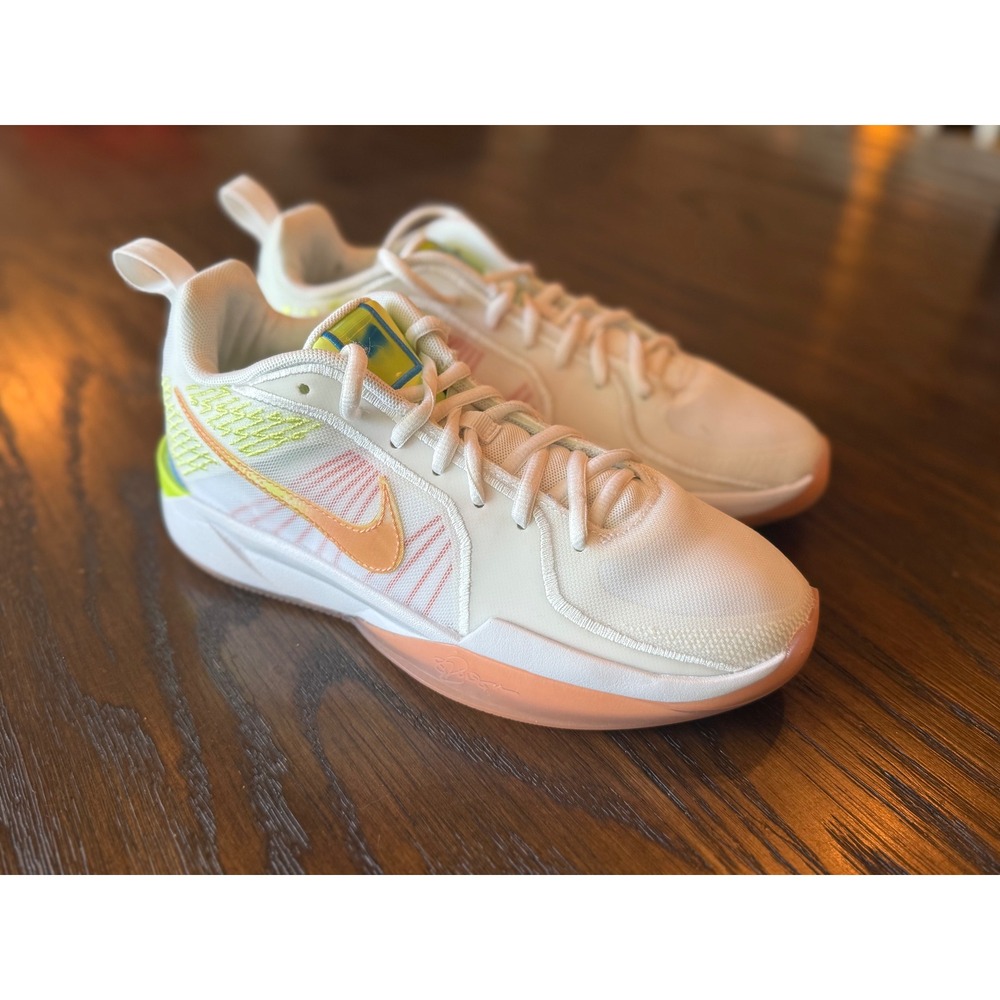 Nike Sabrina 2 SE Basketball Shoes Kids 5Y White Lime Apricot Excellent Sneakers